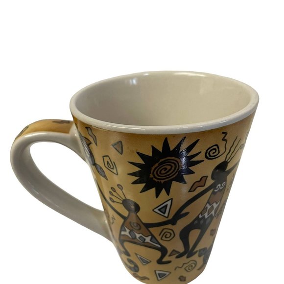 California Pantry Mug Cup Southwestern Design Turtles Lizard Brown Teacup 5" - Picture 3 of 4